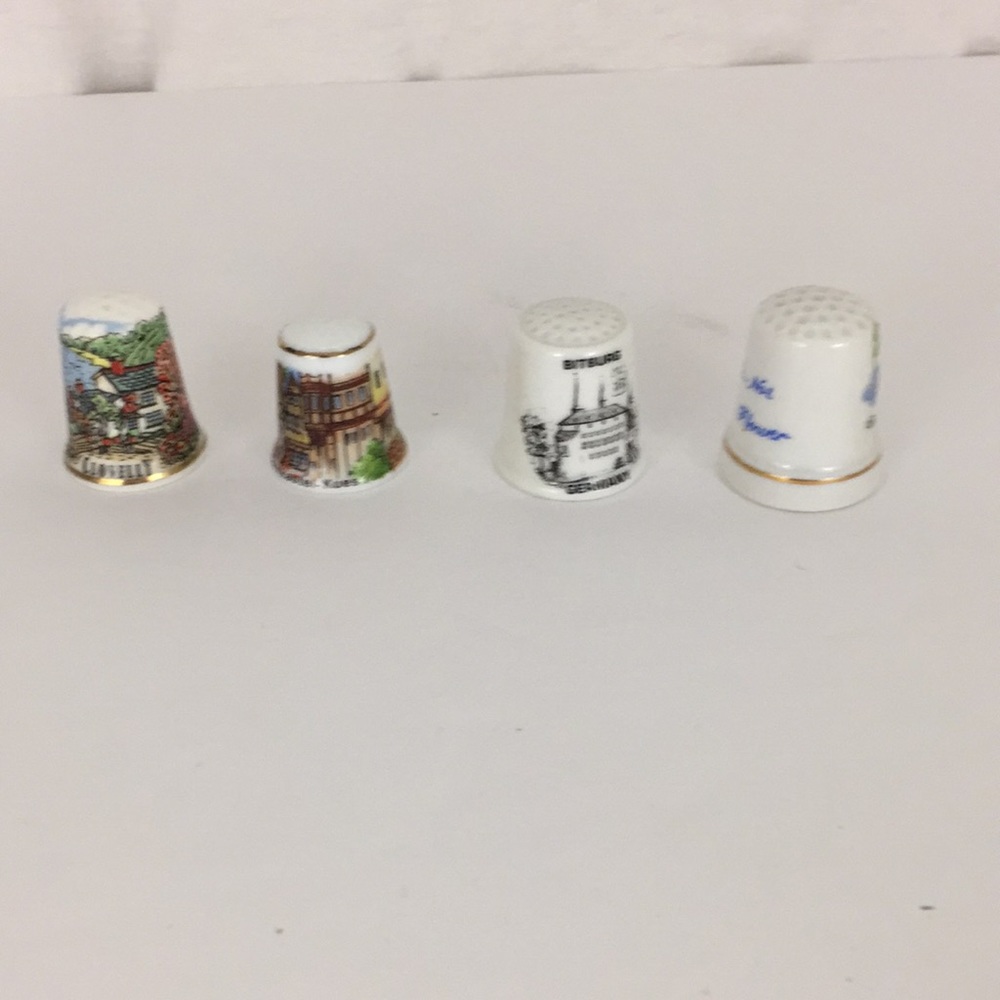 Lot of Porcelain Thimbles Germany England Alaska